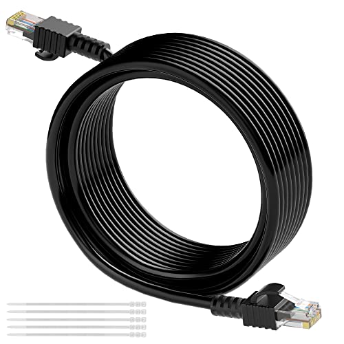 Cat6 Düz Ethernet Kablosu 4 Feet / 2 Paket, Elecan UL Listelenen İnce Yama Kablosu (2ft-300ft), Naylon Örgülü,Saf Katı Bakır,Fluke