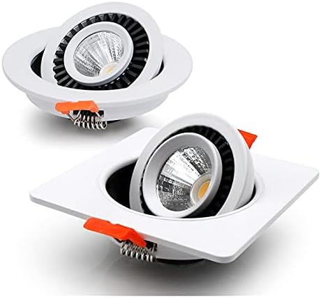 Downlight 1 ADET, Sqaure / Yuvarlak Gömme LED Downlight 5 W 12 W 15 W 18 W Gömme ışıklar Yuvarlak LED Tavan Lambası AC 220 V