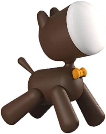 Homyl Çocuk Karikatür Köpek Gece Lambası, USB Şarj Edilebilir Gece Lambası, Çocuklar için Kısılabilir Gece Lambası Çocuk Bebekler-Kahverengi