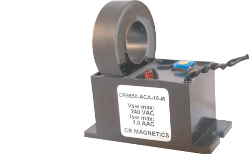 CR Manyetikler CR9650-50-ACA-M Ayarlanabilir AC Çıkış Akımı Anahtarı, Normalde Açık, 240 VAC RMS, 0.59 Pencere Çapı, 50 Giriş