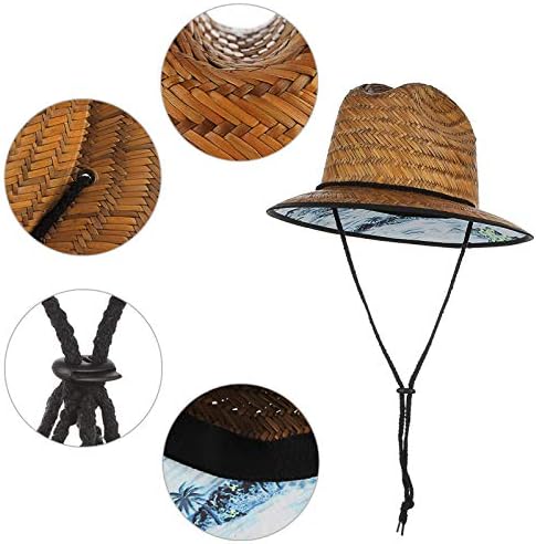 Seaintheson Bayan Plaj Şapkası, Kadınlar için Katlanabilir Plaj Şapkaları, Rüzgar Kordonlu UV Koruma Sunhat Bayan