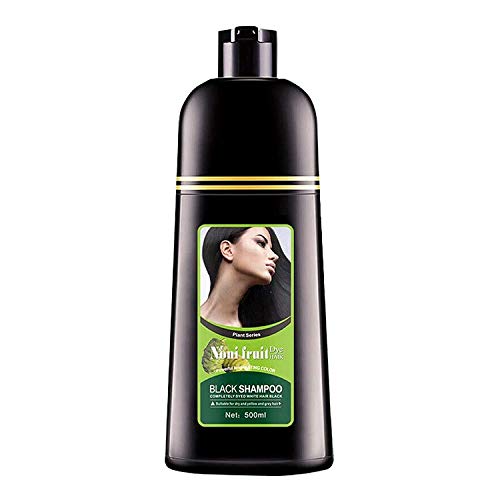 XİNGYUSP Mokeru Organik Doğal Hızlı Saç Boyası, Sadece 5 Dakika Noni Bitki Siyah Şampuan 500 ml