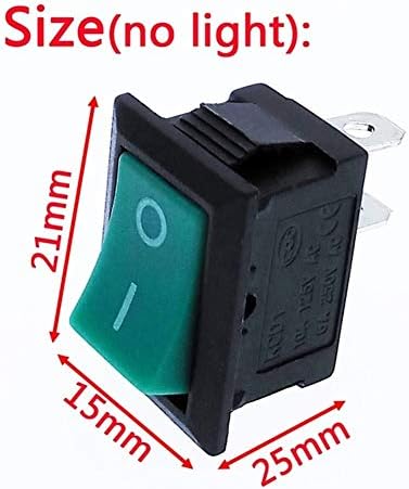 DLRSET Geçiş Anahtarı, KCD1 Rocker Anahtarı Güç Anahtarı 2 Pozisyon 2 Pins 3 Pins 4 Pins ile ışık 10A 250 V Kırmızı Mavi Yeşil