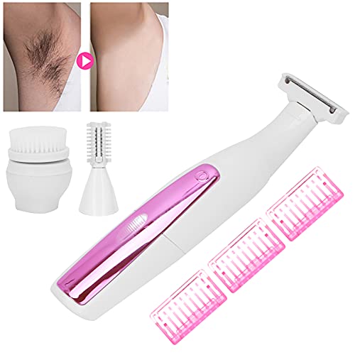 Kadın Tıraş Makinesi, Bikini Düzeltici Elektrikli Bikini Düzeltici ile 3 Kılavuz Tarak/Yüz Temizleme Kafa için Saç Çıkarıcı