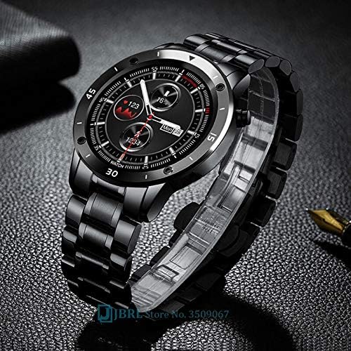 Akıllı saat Erkekler Smartwatch Elektronik akıllı saat için Android ıOS Spor Dokunmatik Bluetooth akıllı saat (Renk: Silikon