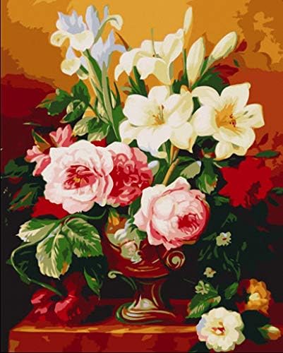 Urn İğne Tuval A00587 Güzel Çiçekler (18CT Mono Deluxe, 12 X 15)