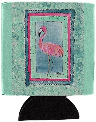 Caroline's Treasures 8107-BCC Bird-Flamingo Can veya Şişe İçecek İzolatörü Hugger 8107, Can Hugger, Çok Renkli