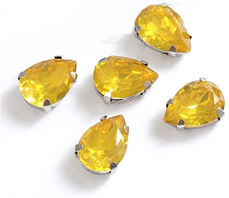 YİPİNG Gözyaşı Opal Reçine Başarmak On Rhinestones ile Gümüş Pençe Kırmızı Kristal Dikiş Rhinestones İğne için (Renk: 05, Boyutu