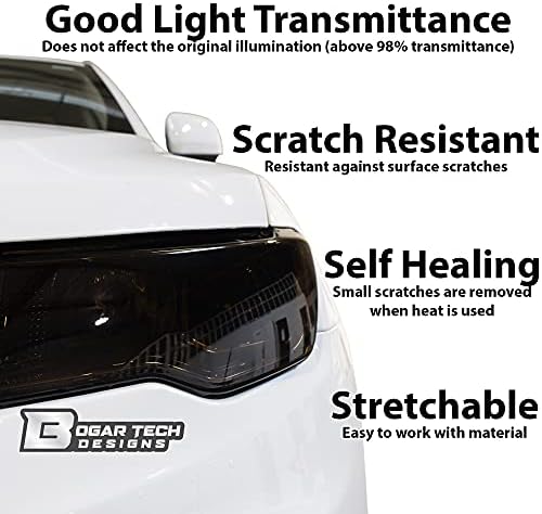 Bogar Tech Tasarımlar Sis Işık Tonu Kiti ile Uyumlu ve Honda Civic Sedan -2021 Uyar, Koyu Duman