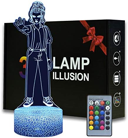 3D Illusion Onbir Heykelcik Gece Lambası, Uzaktan Kumanda ile 16 Renk Değiştirilebilir Masa Lambası Çocuk Yatak Odası Dekorasyon,