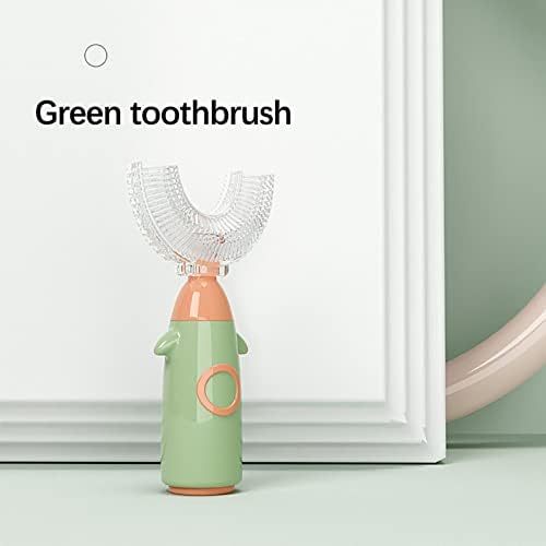 Çocuk U-Şekilli Silikon Manuel Diş Fırçası, Yumuşak Kıllar 6-12 Yaş Arası Çocuklar için 360° Tüm Ağız Manuel Diş Fırçası, Tüm