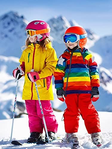 6 Pairs Çocuklar Kış Kayak Eldivenler Su Geçirmez Kar Eldiven Unisex Kış Sıcak Eldiven Rüzgar Geçirmez Ayarlanabilir Yürümeye