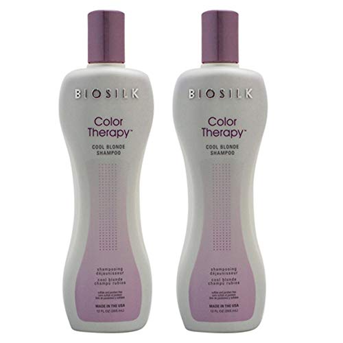 Unisex için Biosilk tarafından Renk Terapisi Serin Sarışın Şampuan-12 oz Şampuan - (2'li Paket)