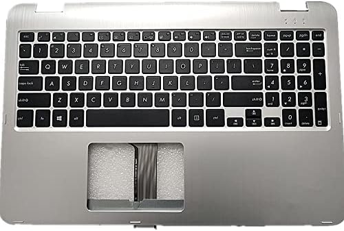 Dizüstü Üst Kılıf Kapak C Kabuk ve Klavye ve Touchpad ıçin ASUS VivoBook Flip TP301UA TP301UJ Renk Gümüş ABD ingilizce Düzeni