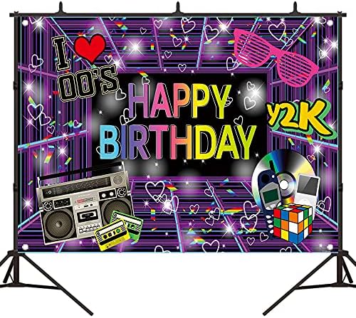 Crefelimas Hip Hop 2000 s Doğum Günü Partisi Zemin Erken 2000 s Fotoğraf Arka Plan Neon Müzik Dans y2k Doğum Günü Pastası Masa