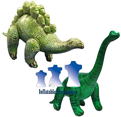 Şişme Brachiosaurus ve Stegosaurus