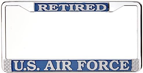 ETİKET ÇERÇEVELERİ (ASKERİ) ABD Hava Kuvvetleri Emekli Plaka Çerçevesi (Krom Metal)