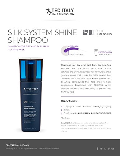 Tec İtalya Sülfatsız Besleyici Paket: Silk System Parlatıcı Şampuan 10.1 Oz. + İpek Sistemi Parlatıcı Saç Kremi 10.1 Oz. + Merhaba
