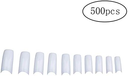 500Pcs-White Yanlış Fransız Nail Art İpuçları Fransız Tarzı UV Akrilik Yapay Tırnak Yarım İpuçları Usta ve Profesyonel