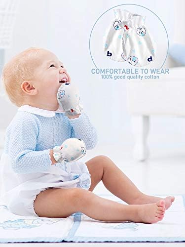 Yenidoğan Bebek Pamuk Eldivenler için Hiçbir Çizik Bebek Eldiven Unisex Bebek Eldiven 0-6 Ay Bebek Erkek Kız