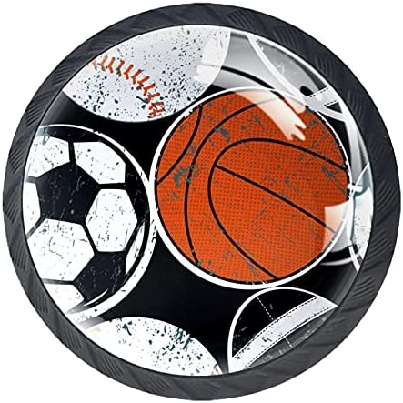 Spor Topları Futbol Beyzbol Basketbol için Kreş Dolap Dolap Dolap Mutfak 4 PackDresser Çekmece Dolap Kolları