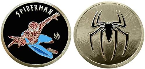 Örümcek Adam-Karakter Koleksiyon Mücadelesi Coin / Logo Poker / Şanslı Çip