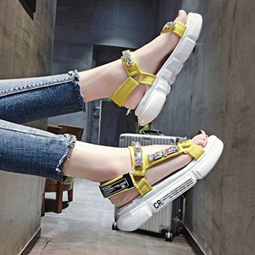 FengQıngy Spor Platformu Sandalet Taklidi Düz Ayakkabı Bayanlar Yaz Yüksek Topuklu