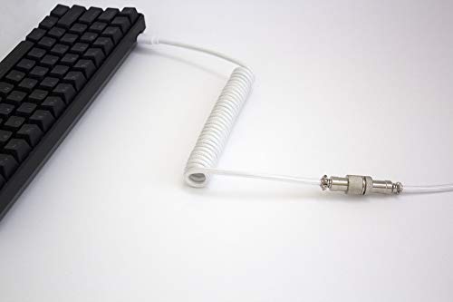 Tez Kabloları Z Serisi Özel Sarmal Havacı USB-C Klavye Kablosu (Beyaz)…