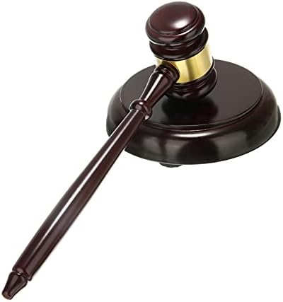 CAİBİNG Çekiç 26 cm Narin Ahşap Tokmak El Yapımı Ahşap Müzayede Çekiç Ahşap Tokmak Ses Bloğu Fit için Avukat Yargıç Müzayede