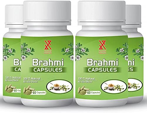 Xovak Pharma Bitkisel Brahmi Kapsülleri - (her biri 60 Kapsül) x 4'lü Paket