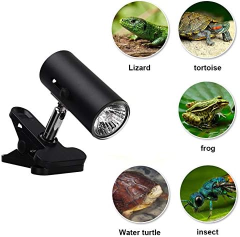 Galapara Sürüngen Isı lambası, Sürüngen ısı Lambası Kaplumbağa ısı Lambası Basking Sürüngenler için Klipsli Lamba ısısı Ayarlanabilir