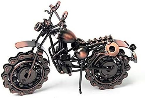 Urhelper M001 El Işi Bronz Ton Demir Motosiklet Modeli Aynakol ile Vintage Stil olarak Tahsil Sanat Heykel Motosiklet Severler