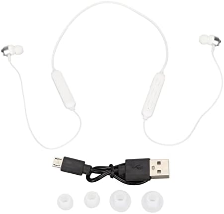 Weiyiroty Kulaklık, Boyun Bandı Kablosuz Kulaklık İletim Gürültü Azaltma Taşınabilir Rahat Stereo Sürüş için Koşu için(Beyaz)
