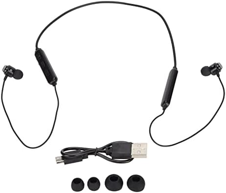 Weiyiroty Kulaklık, Boyun Bandı Kablosuz Kulaklık İletim Gürültü Azaltma Taşınabilir Rahat Stereo Sürüş için Koşu için(Siyah)