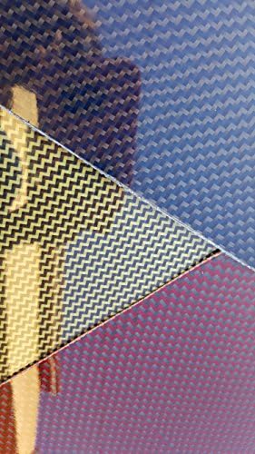 Karbon Fiber Kevlar Fiberglas Panel 18 ×24 ×1/16 Parlak Bir Tarafı Sarı Çift Dimi