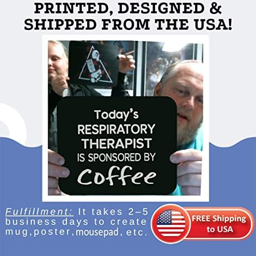 Komik Kahve 9 İnç Mousepad Cafe Mousemat-Komik Solunum Terapi Terapisti Kahve Gömlek -