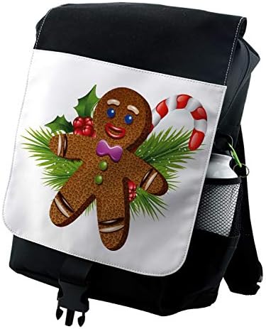 Ambesonne Gingerbread Man Sırt Çantası, Noel, Dayanıklı Çok Amaçlı Çanta