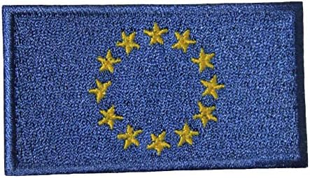 Avrupa Birliği Bayrağı Küçük Demir on Patch Crest Rozeti 1. 5X2. 5 İnç Yeni