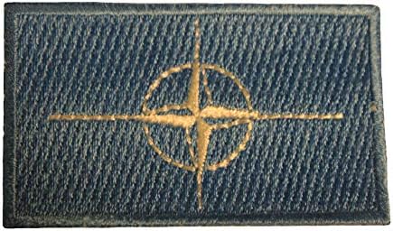 NATO Bayrağı Küçük Demir on Patch Crest Rozeti 1. 5X2. 5 İnç Yeni