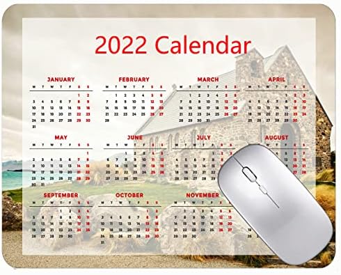 2022 Takvim Mouse Pad Oyun Mouse Pad İskoçya Kilise Taşlar Ev Kaymaz Kauçuk Taban Mousepad
