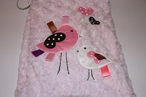 Lollypop Rozet İşlemeli Allık Pembe Kuş Bebek Battaniyesi