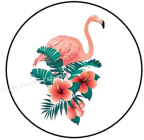 1.5 İnç Flamingo Çiçek Çıkartmalar-Flamingo Sticker-Çiçek Çıkartmalar Zarf Mühürler Etiketler-D AA61RK (30 Adet)