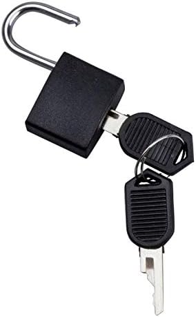 Bonarty Mini Anahtarlı Güvenlik Asma Kilit Güvenli Bagaj Kilidi Bavul Seyahat Alet Kutusu Kasa-Siyah