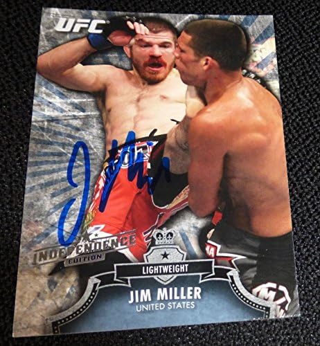 Jim Miller İmzalı 2012 Topps UFC Bloodlines 2013 Independence Edition Kart 73-İmzalı UFC Kartları