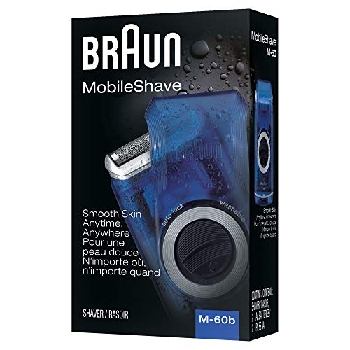 Erkekler için Braun Elektrikli Tıraş Makinesi, M60b Mobil Elektrikli Folyo Tıraş Makinesi, Yıkanabilir