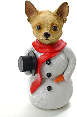 Chihuahua Jolly Holidog Kardan Adam Noel Dekorasyon Heykelcik Süsleme