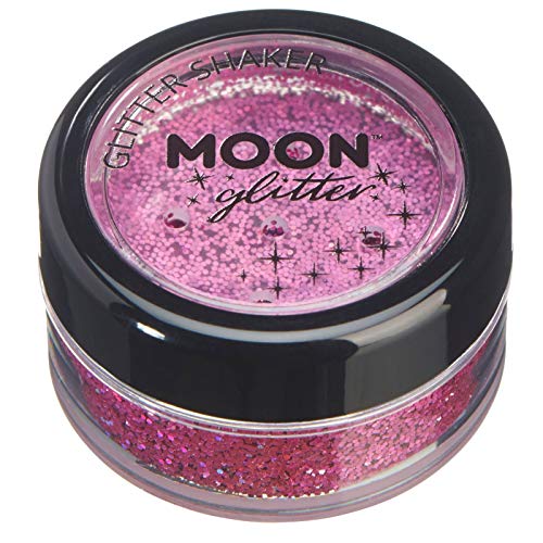 Ay Glitter Holografik Glitter Çalkalayıcılar Yüz, Vücut, Çivi, Saç ve Dudaklar için %100 Kozmetik Glitter-0.17 oz-Pembe