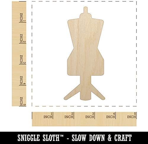Elbise Manequin Formu Dikiş Bitmemiş Ahşap Şekil Parça Kesme DIY Zanaat Projeleri için-1/8 İnç Thick-4.70 İnç Boyutu