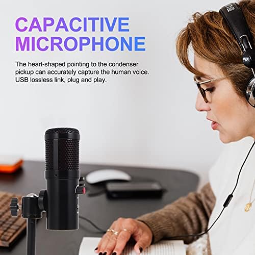Happyyamı Canlı Yayın USB Kondenser Mikrofon PC Bilgisayar Podcast Akışı Kardioid Mikrofon Bilgisayar Oyun Ses Kayıt