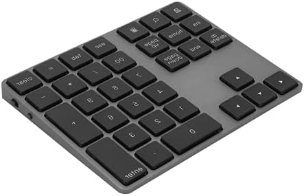 BT Klavye, Sayısal Tuş Takımı, Sessiz Tak ve Çalıştır Şarj Edilebilir USB 3.0 Ev için Solmaz(Siyah)